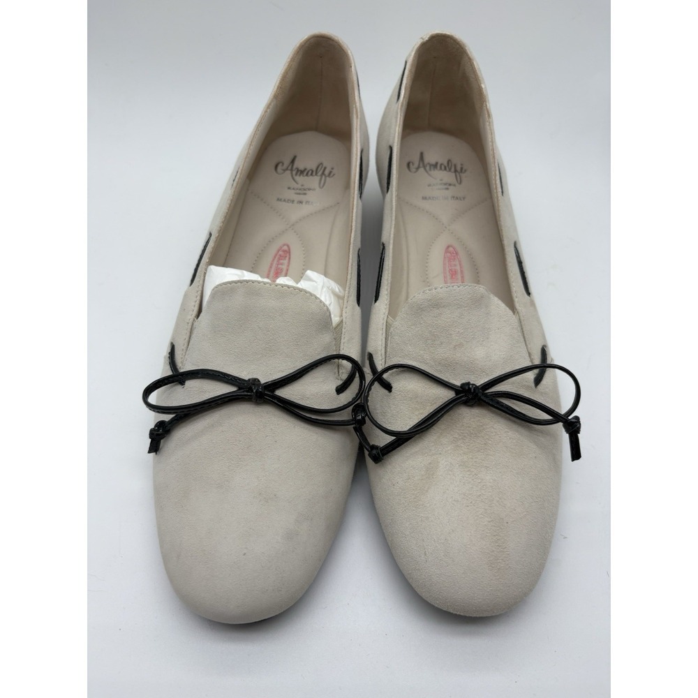 Amalfi By Rangoni  Beige Suede Loafers, 8.5